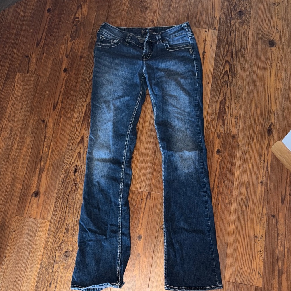 Silver Suki Mid Slim boot Jean- long